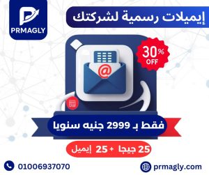 📩 باقة الإيميلات الرسمية للشركات (25 إيميل / 25 جيجا)