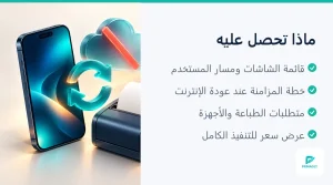 مخطط مزامنة بيانات تطبيق أندرويد عند عودة الإنترنت (2 من 4)