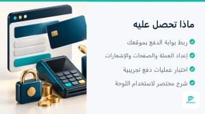 شاشة اختيار طريقة الدفع في متجر ووكومرس بعد ربط بوابة الدفع (2 من 4)