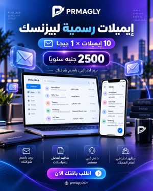 باقة الإيميلات الرسمية + Landing Page (10 إيميلات × 1 جيجا)